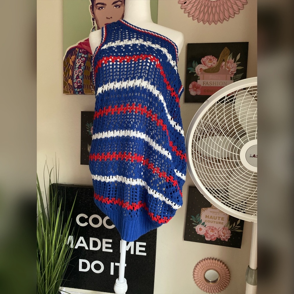 Blue and red stripped eloquii sweater plus size 20